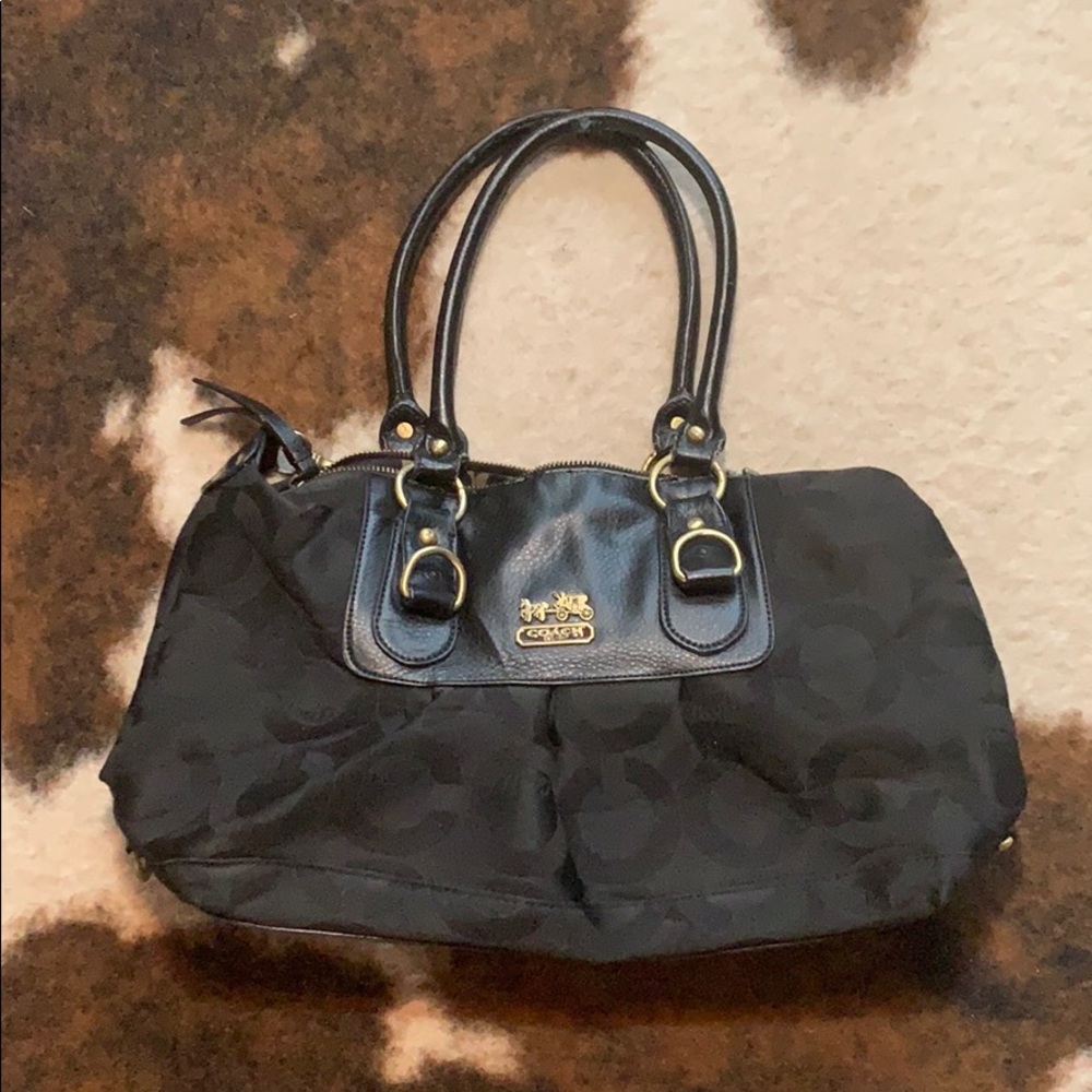 black coach handbag